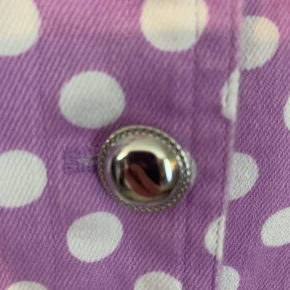 CJ Banks women’s purple polka dot Jean jacket size 1X - Picture 3 of 8